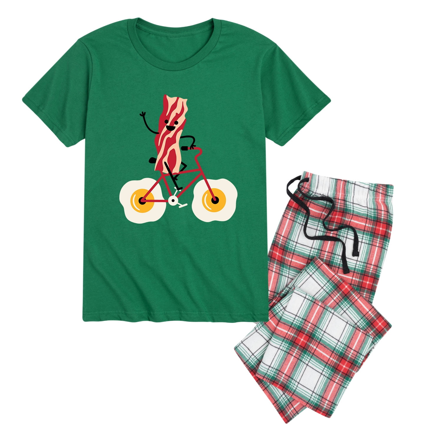 Nap Chat Bacon Bike Men's Pajama Set