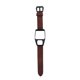 thumbnail image 1 of EeaseMX Correa de reloj de cuero con hebilla chapada en acero inoxidable, compatible con TOMTOM Runner 3 (café), 1 of 7