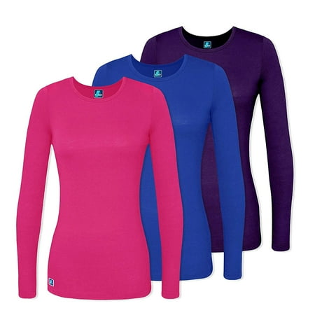 

Adar 3 Pack Women s Comfort Long Sleeve T-Shirt/Underscrub Tee - 2903 - RFP - 2X