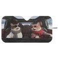 thumbnail image 3 of HUIACONG Funny Cats Print Interior Cooling Foldable Sunshade for Front Window Universal Reflect UV Sun and Heat UV Block Cover Windshield Sunshade, 3 of 7