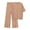 Khaki, variant on Womens 2 Piece Outfits 2025 Summer Casual Loose Short Sleeve Pullover Tops & Wide Leg Pants Lounge Sets Tracksuit Pink 2XL