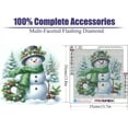 thumbnail image 2 of Diamond Painting Kit for Adults - Full Canvas Snowman Scene, Beginner Friendly DIY Gem Art Craft for Wall Decor (11x11 In/13x13 In/19x19 In), 2 of 8