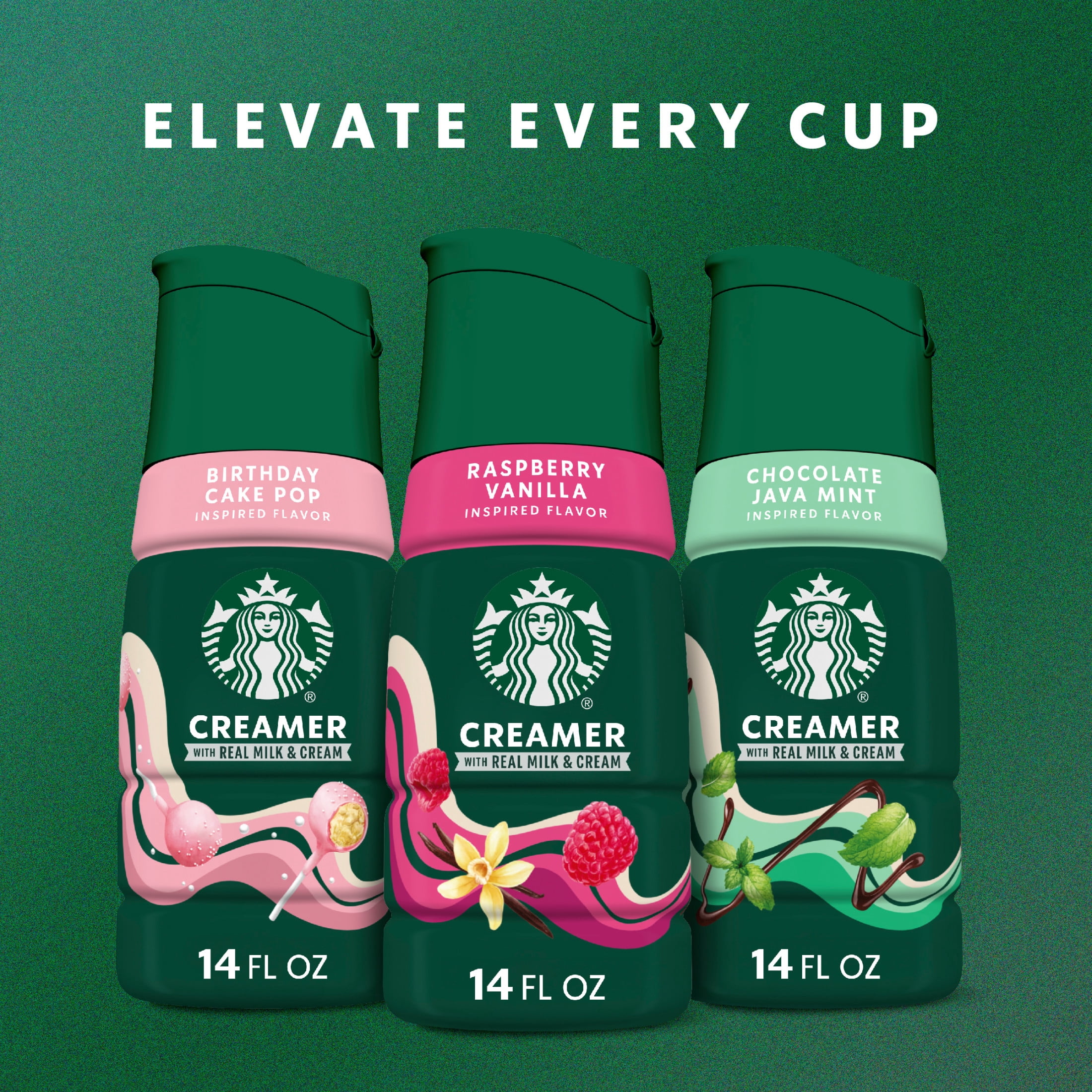 Starbucks Raspberry Vanilla Flavored Coffee Creamer, Liquid Creamer, Dairy Creamer 14 fl oz