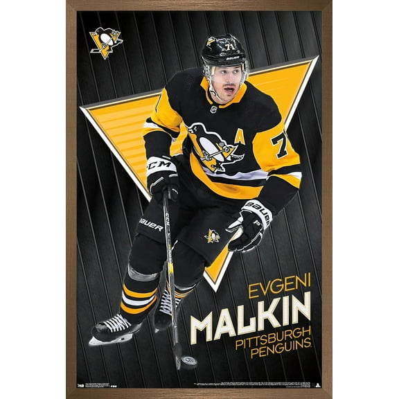 NHL Pittsburgh Penguins - Evgeni Malkin 19 Wall Poster, 14.725" x 22.375", Framed