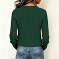 thumbnail image 7 of ClodeEU Women's Ribbed Collared V Neck Long Sleeve Knit Top,Casual Slim Fit Sweater Shirt ,Women's Plus XXL, 7 of 7