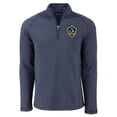 thumbnail image 2 of Men's Cutter & Buck Heather Navy LA Galaxy Peshastin Eco Fleece Recycled Raglan Half-Zip Top, 2 of 3