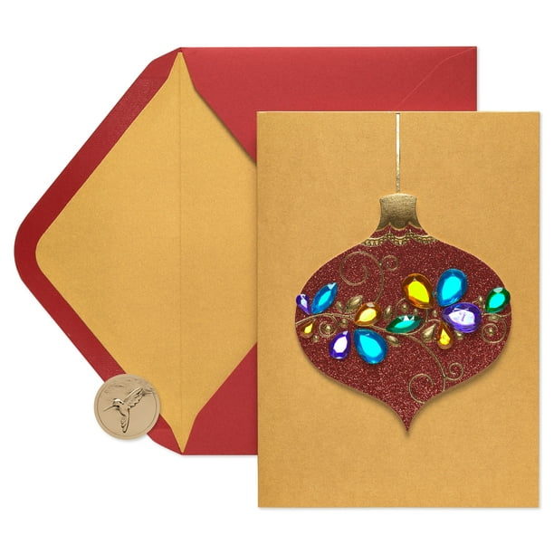 Papyrus Gem Ornament Christmas Boxed Greeting Cards, 8ct - Walmart.com - Walmart.com