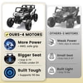 thumbnail image 4 of Joyracer 24 Volt Ride on Toys 2 Seater, 4WD Power Car wheels UTV with 4*200W Motors, Remote Control, Bluetooth, Spring Suspension, LED Light, White, 4 of 12
