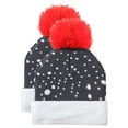 thumbnail image 2 of SSLR Adult Christmas Hat Ugly Christmas Beanie Hat Knitted Cap Pompom Holiday Cuffed Funny Warm Hat, 2 of 6