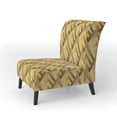 thumbnail image 2 of Designart "Golden Plaid Pattern" Upholstered Mid-Century Accent Chair - Arm Chair, 2 of 5