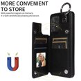 thumbnail image 3 of Nalacover for Samsung Galaxy A52 4G/5G Wallet Case with Card Slots & Metal Finger Ring, Durable PU Leather Back Double Magnetic Botton Flip Kickstand Purse Shockproof Phone Case,Black, 3 of 10