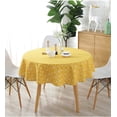 thumbnail image 2 of Rund bordsduk Bomull Linne Bordsdukar Enkla Twill Bordsduk Bordslinne Lämplig för Hem Kök Dekoration, Olika Storlekar gul yellow, 2 of 5
