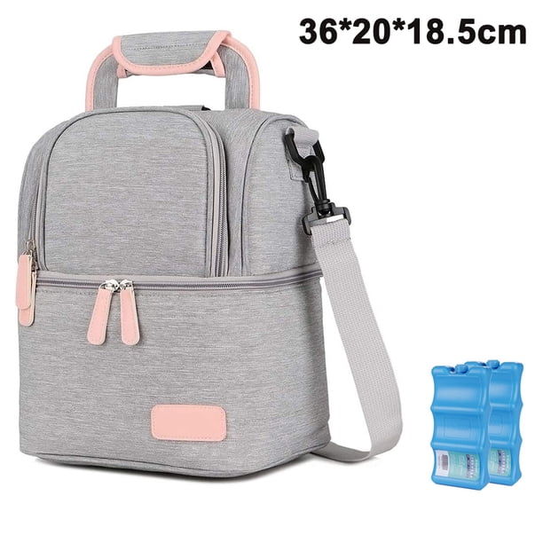 Bolsa térmica para biberones de leche materna/bolsa impermeable para leche de bebé congelador/mochila de viaje para mamá/fiambrera aislada portátil para mujer, hombre, niños, bolso de gran capacidad Adepaton 222687-3
