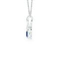 thumbnail image 2 of Angara Natural Blue Sapphire Necklace for Women in 14K White Gold (Size-4mm) - September Birthstone Jewelry | Blue Sapphire Heart Pendant, 2 of 10