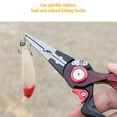 thumbnail image 2 of Aluminum Alloy Fishing Pliers with Sheath & Anti-Drop Rope - One-Hand Safety Lock Design, 8-Strand PE/Nylon/Carbon Line Cutter, Hook Remover for Freshwater & Saltwater - 20.5cm/161g, Available in, 2 of 6