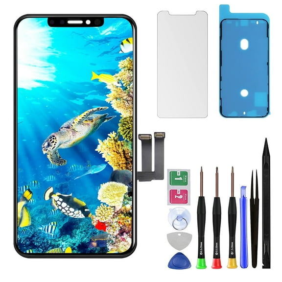 Screen Replacement for iPhone 11  -  LCD Replacement Kit & 3D Touch Digitizer Display Full Aassembly for Apple iPhone 11 6.1 Inch Model A2111 A2223 A2221 with Repair Tools