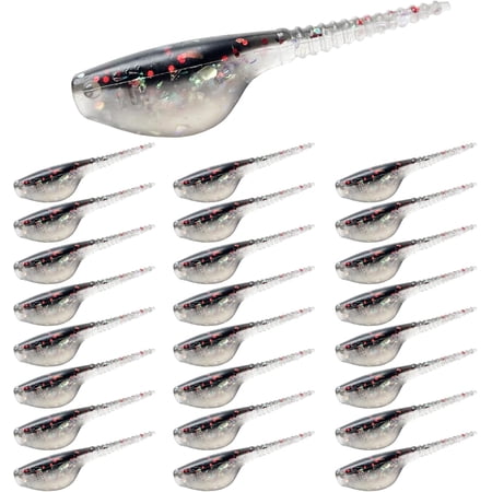 Crappie Lures Kit - Soft Plastic Lures for Trout Bass Panfish & Bluegill - 24 Packs