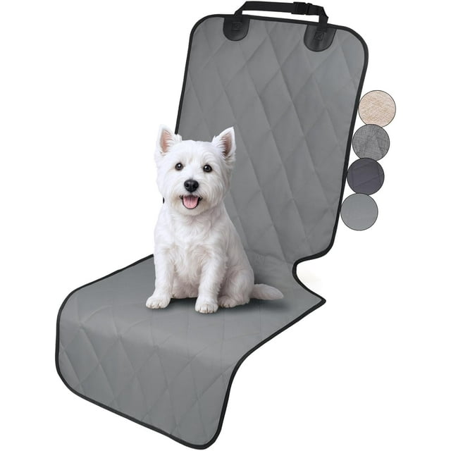 Dog Front Seatflex Seat Protector for Dog Car Cover for Pet Front Single Bucket Captain Chair Protector Grey