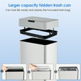 thumbnail image 6 of Arlopu 13.2 Gallon Automatic Trash Can Kitchen Stainless Steel Touchless Motion Sensor Garbage Can, 6 of 9