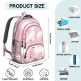 thumbnail image 5 of White Dogs and Flowers Backpack for School,Cute School Bag,Schoolbag with Adjustable Shoulder Straps & Padded Back,16.9 Inch, 5 of 5