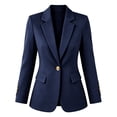 thumbnail image 6 of IUYRTFE Women's Slim Fit Single Button Blazer Long Sleeve Notched Lapel Casual Workwear Jacket, 6 of 6