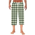 thumbnail image 2 of Vrorvz Men's Pajama Shorts Plaid Sleepwear Bottoms Elastic Waist Loungewear for Men Pjs Shorts with Pockets, 2 of 7