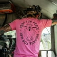 thumbnail image 4 of Combat Iron Pray For Peace. Prepare For War. Men's T-Shirt S / Pink, 4 of 4