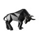 thumbnail image 5 of Estatua de toro, adorno artístico, artesanía, escultura de resina moderna, estatua de animal para gabinete Negro, 5 of 9