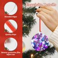 thumbnail image 4 of Naloa Flying Butterflies Acrylic Santa Tree Decorations Christmas Hanging Pendant for Christmas Winter New Year Party Hanging Decorations-Round Shape, 4 of 7