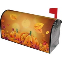 Autumn Fall Sunflowers Pumpkins Maple Mailbox Covers Magnetic Mail Cover Letter Post Box 25.5x21 in Mailwrap for Outside Garden Home Decor