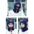 thumbnail image 5 of Domzle Winter Knit Beanie Hat with Neck Warmer,Thermal Face Cover for Cold Weather Warm for Outdoor Navy, 5 of 5