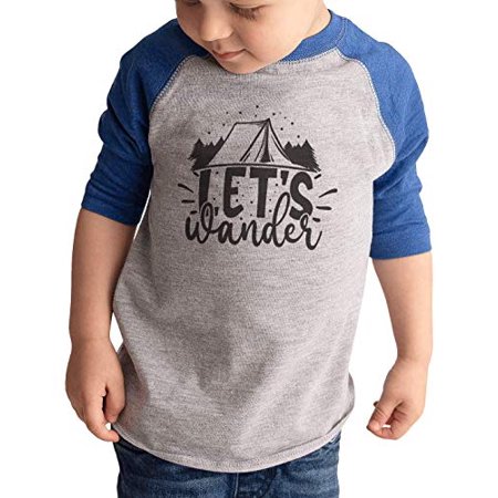 

7 ate 9 Apparel Kid s Let s Wander Blue Raglan