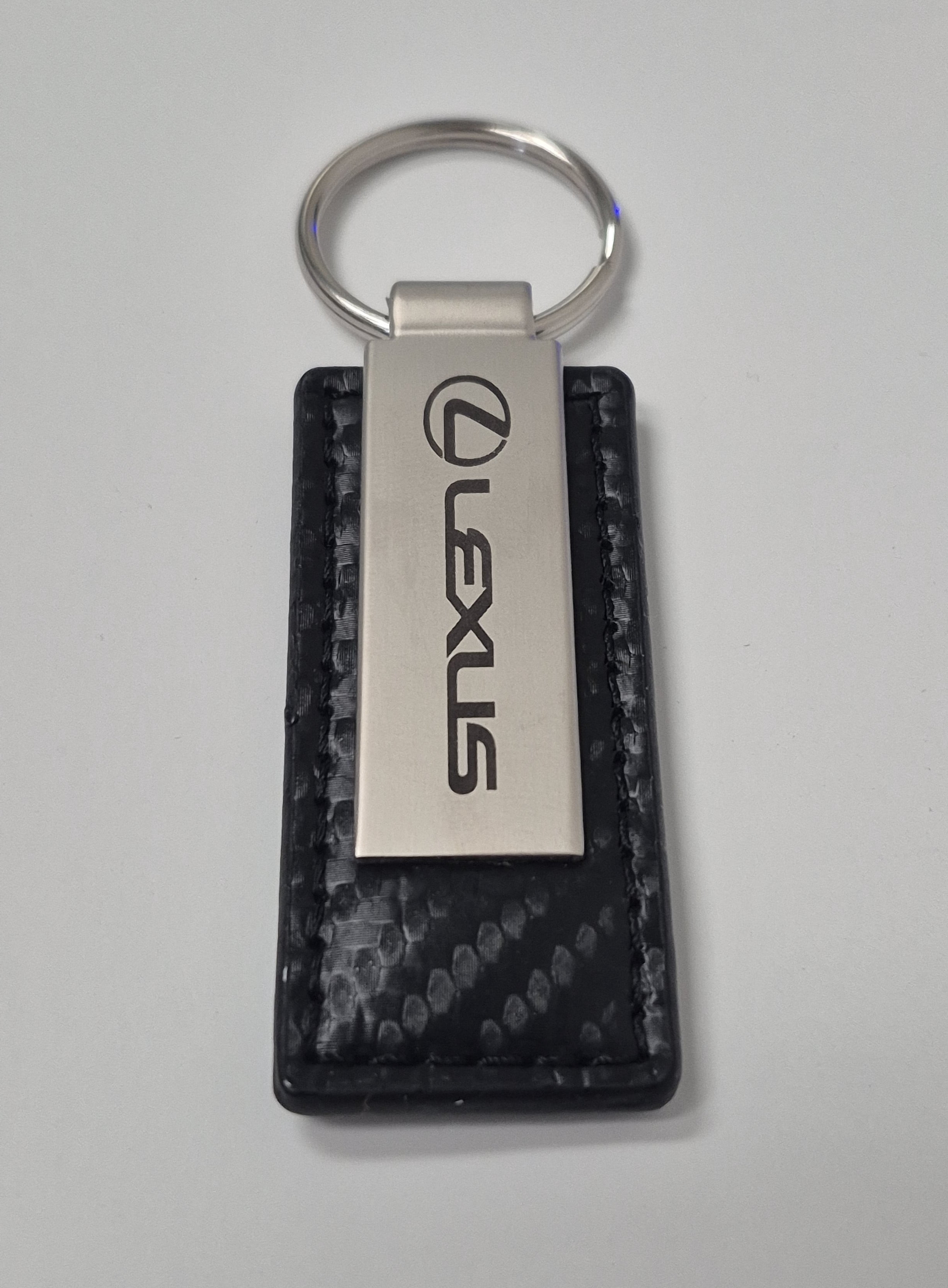 Lexus Black Leather Key Chain Ring with Engraved Logo - Walmart.com