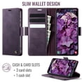 thumbnail image 3 of CaseMe Calf Leather Lining Microfibre Wallet Case for Samsung Galaxy S26 Ultra 5G 6.9" with RFID Blocking,Magnetic Closure,Card Slots,Cash Slot,Kickstand,Shockproof Flip Folio Protective Phone Case, 3 of 10