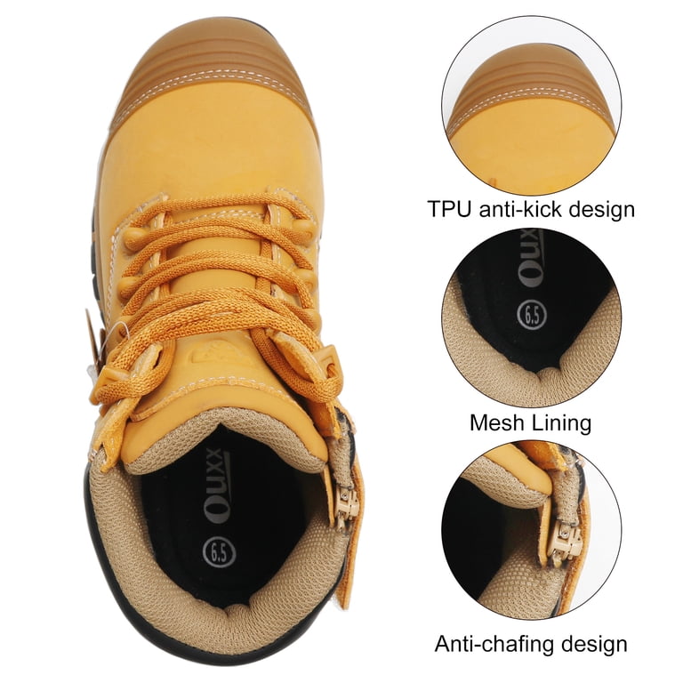 OUXX Work Boots for Men, Steel Toe Safety Boots with Side  display picture 1
