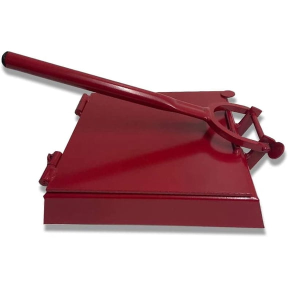 Made in Mexico Red Manual Flower/Corn All Metal Tortilla Maker Press 10x10 inch Square