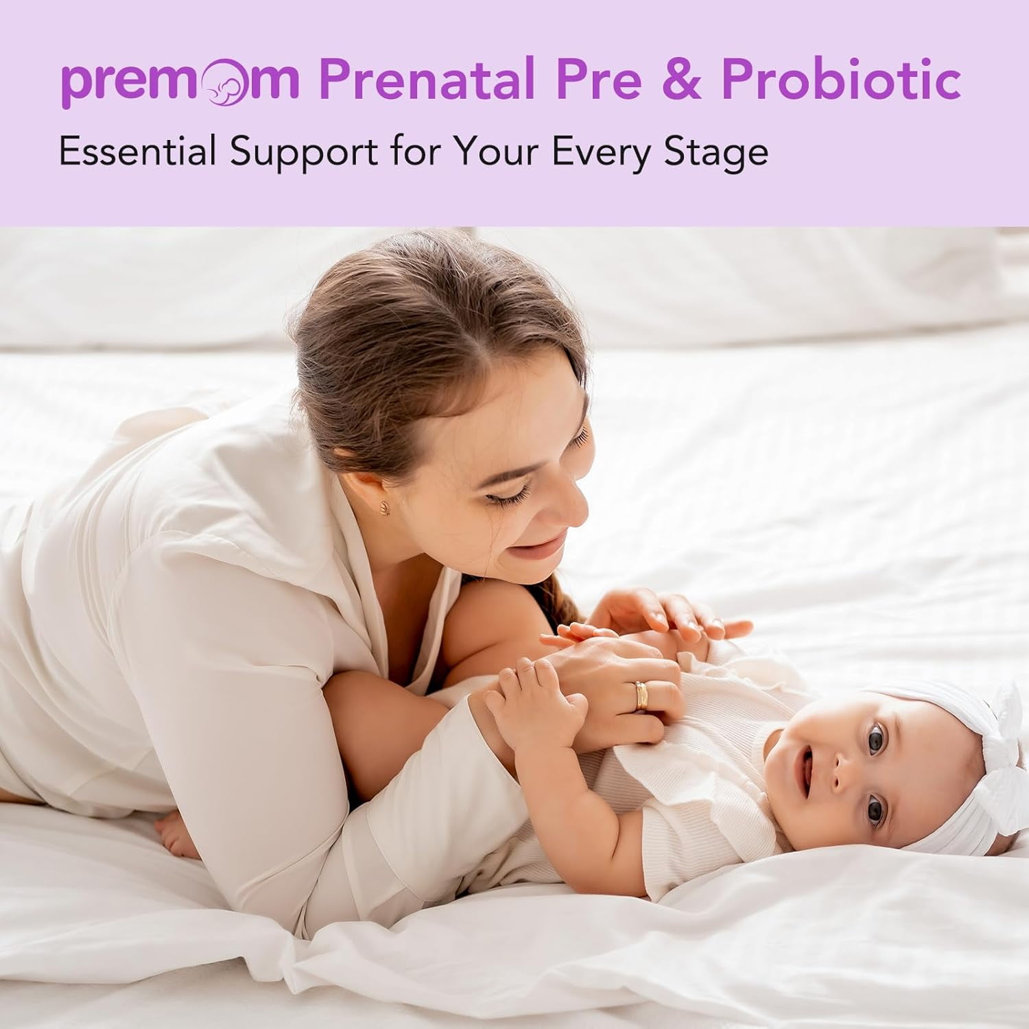 Premom Prenatal Pre & Probiotics for Women - 30 Billion CFU, 18 Diverse Strains
