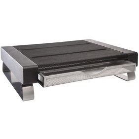 Kelly Kcs10369 Storage Drawers Monitor Stand 1 Each Black