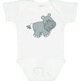 thumbnail image 3 of Inktastic Cute Smiling Baby Hippo Boys or Girls Baby Bodysuit, 3 of 5