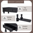 thumbnail image 4 of 63" Long Console Table, Retro Console Table with 3 Drawers and 1 Bottom Shelf, Narrow Sofa Table Entryway Table for Hallway, Living Room, Foyer, Espresso, 4 of 9