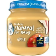 Gerber 1st Foods Natural for Baby Baby Food, Apple, 4 oz Jar