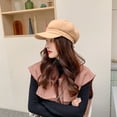 thumbnail image 5 of Baby Sweetie Retro Women Beret Hat Classic Solid Color Casual Newsboy Hat French Wool Cap Autumn Spring Winter, 5 of 6