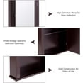 thumbnail image 3 of RONG-3 Bathroom Mirror Cabinet, Wall Mounted Storage Cabinet with Mirror Door and Adjustable Shelf, Mirrored Medicine Cabinet for Bathroom, Living Room, Cloakroom,Brown, 3 of 7