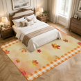 thumbnail image 4 of Large Area Rugs 8'x10', Maple Leaves Fall Carpet Runner Indoor Outdoor Rugs Home Decor Aesthetic, Thanksgiving Rustic Orange Plaid Non Slip Mats Washable Accent Rug for Living Room Bedroom, 4 of 8