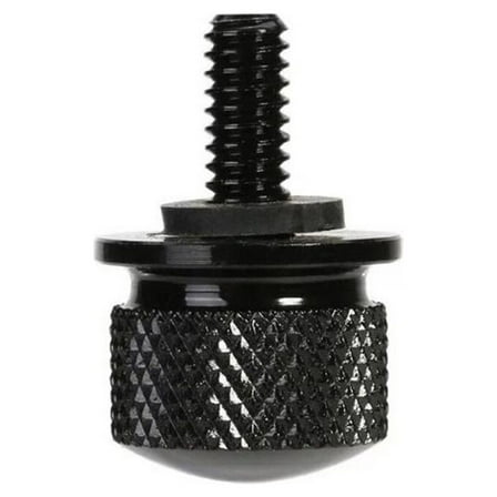 Knurled Billet Aluminum Screw Seat Bolt with Knob Cover Tab Bracket (Black)