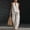 Q3-White, variant on Cotton Linen 2 Piece Sets for Women Sleeveless V Neck Halter Top and Wide Leg Pants Solid Color Outfits Travel Summer Trendy Vacation Loose-Fit Casual Outfits Tracksuit,White L