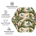 thumbnail image 3 of Lsque Butterflies And Peacock Feathers Pattern 4" Drink Coasters Set of 4, PVC Leather Absorbent Coasters, Table Coaster Set Decorative Coffee Cup Coasters Housewarming Gift -Hexagon, 3 of 6