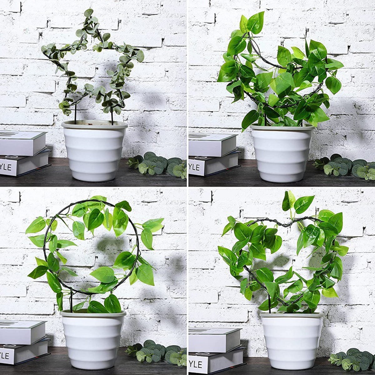 4pcs Garden Plant Vines Support Stand Stakes For Houseplant Trellis Frame Use 