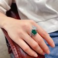 thumbnail image 6 of Copper Ring With Green Gems Butterfly Design Adjustable, 6 of 6