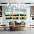 thumbnail image 2 of Full House 3 Panels Framed Canvas Wall ArtOil Paintings - Graphic Art - Aesthetic Prints for Living Room Bedroom Office, 2 of 5